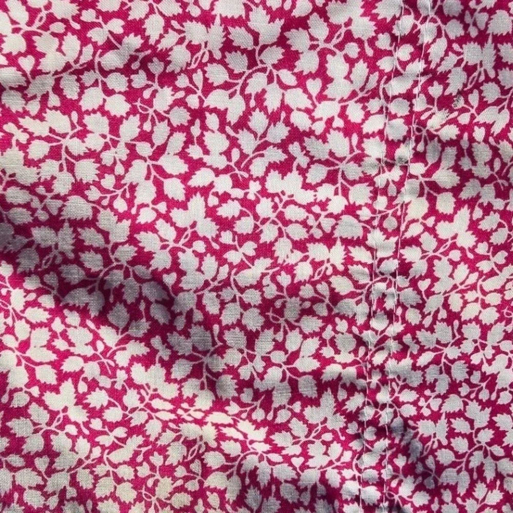 VTG Lord Jeff Swim Trunks Pink white floral vine ditsy M 32-34 USA shorty shorts